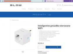 BLOW smart WiFi socket on the product page.