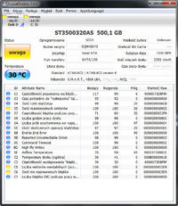 Seagate 500GB, brak partycji, miejsce nieprzydzielone Seagate 500GB, brak partycji, miejsce nieprzydzielone