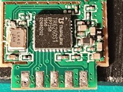 Close-up of a printed circuit board featuring a TR6260S1 chip and components.