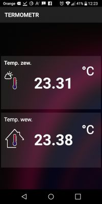 Pomiar temperatury z dwóch czujników DS18b20 po WiFi Pomiar temperatury z dwóch czujników DS18b20 po WiFi