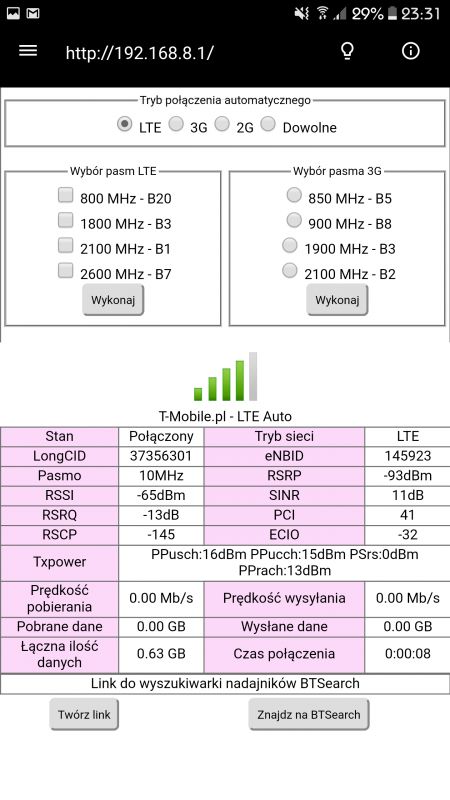 Niska prędkość internetu T-mobile do 20 Mb/s na routerze Huawei B525 - co robić?