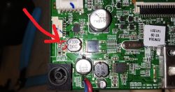 LG 22m35a - Brak obrazu po wylutowaniu kondensatora - monitor nie reaguje na VGA