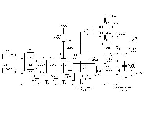 Peavey 5150 preamp схема