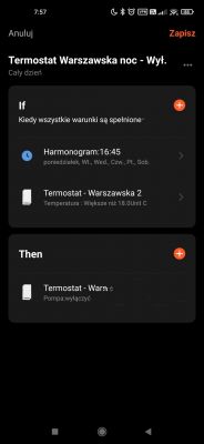 Thermostat setting: auto mode, temp 17-18°C, night-on, night-off - are the conditions mutually exclu Thermostat setting: auto mode, temp 17-18°C, night-on, night-off - are the conditions mutually exclu