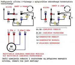 -1 - Jak rozpoznać który przewód do którego uzwojenia - silnik z uzwojeniem pomocniczym