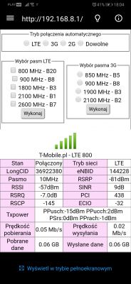 Huawei B535 - Antenna selection