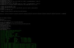 Screenshot of system logs during the startup process of the ESP32 controller. Visible messages about booting, WiFi configuration, and stack overflow errors.