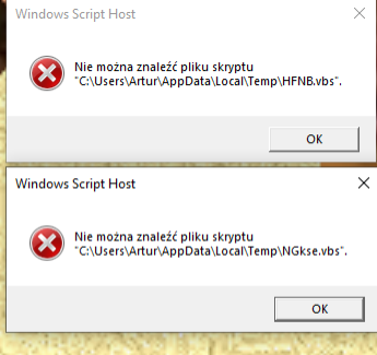 Windows script host ошибка настройки окружения отсутствует параметр 1201