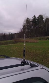 Zmiana anteny CB z montażowki na magnes z dłuzszej na krótszą.