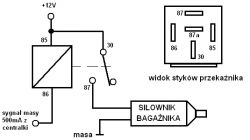 Sterownik centralnego zamka - brak napięcia na przewodach