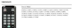 Zdjęcie pilota do telewizora Thomson z kodami protokołu NIKAI.
