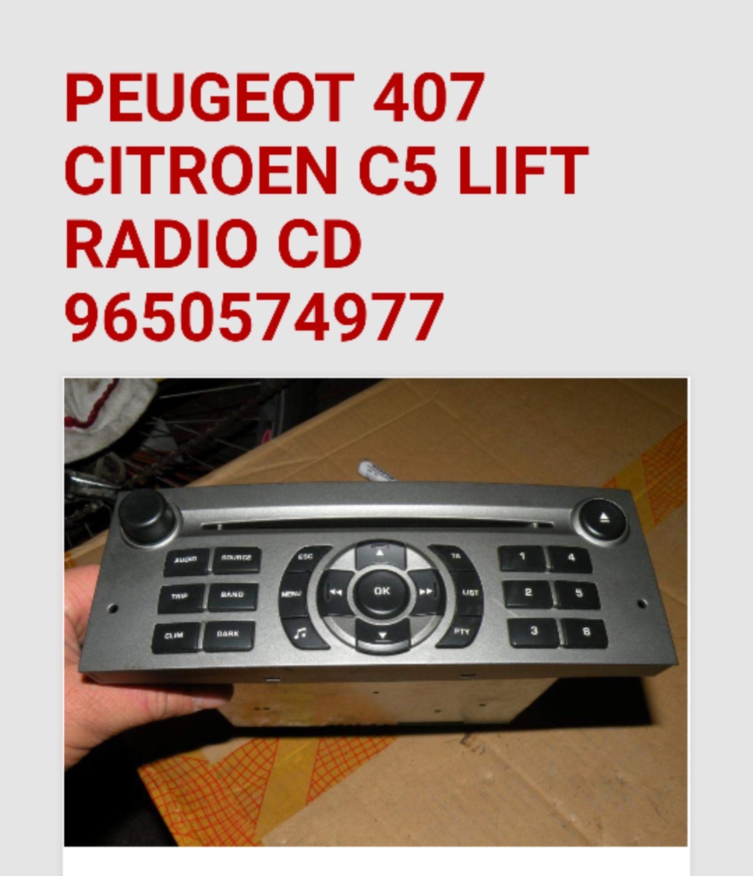 Aux w radiu z Peugeot 407 07r. Jak dorobic aux w tym radiu?