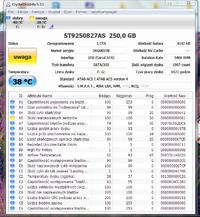Seagate ST9250827AS 250GB - CrystaDiskInfo pokazuje uwaga, da się uratować?