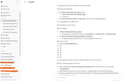 ChatGPT screenshot with chat list on the left and notes about I2C0/CSI pinmux changes and a ZIP file in the main text.