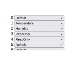 Screenshot of a dropdown menu with channel settings.