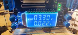 Voltage and Current Meter Display Voltage and current meter display showing 3.30 V and 0.022 A.