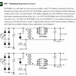 Application diagram of MT6706BL controller with bridge rectifier and DC output