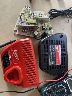 x2 Milwaukee M12 C12C Chargers Dying: Power Inverter Issue or Faulty Chip? (TOP2556) x2 Milwaukee M12 C12C Chargers Dying: Power Inverter Issue or Faulty Chip? (TOP2556)