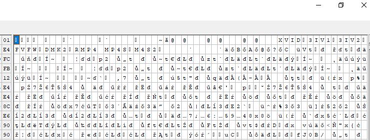 Hex editor view showing binary data from the Flash memory of Blaupunkt MS8BK micro stereo system