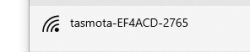 Tasmota WiFi Network Screenshot Screenshot showing a WiFi network named tasmota-EF4ACD-2765.