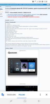 Radio 2 din Android - Zerwana taśma LCD,oraz wejscie pin