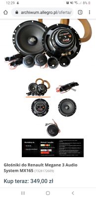 Wybór głośników do Megane III 2015 - przód i tył, bez harczenia