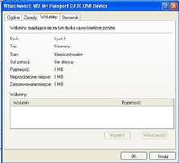 Dysk zewnętrzny WD MyPassportEssential 500GB USB2.0/3.0 system RAW i LBA=0