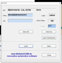 Audi A4 B7 - Odczyt pin z pamięci ecu silnika / klonowanie sterownika