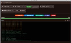 Screenshot of EasyGUI Flash Tool with 100% progress bar and operation log