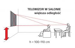 Choosing the optimal height for 55 and 65 TV in a wall unit - 4m distance from sofa