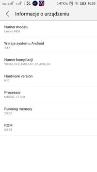 LENOVO A936 - Aktualizacja android z 4.4.4 na 5.1 LENOVO A936 - Aktualizacja android z 4.4.4 na 5.1