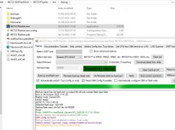 BK7231Flasher interface showing Reading done with flash read details