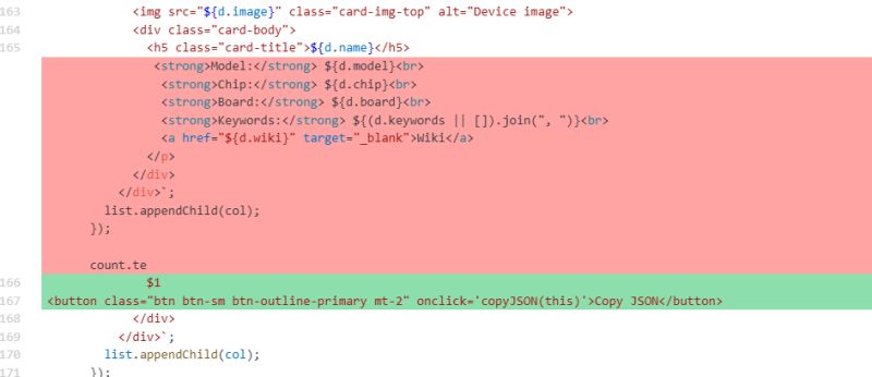 IoT Device Browser Interface Created by AI in ChatGPT Canvas Screenshot of an IoT device browser interface generated by AI in ChatGPT Canvas, showing filter fields, a device list, and pagination.