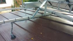 Solar Panel Mounting on Roof Solar panel mounting structure on a roof.