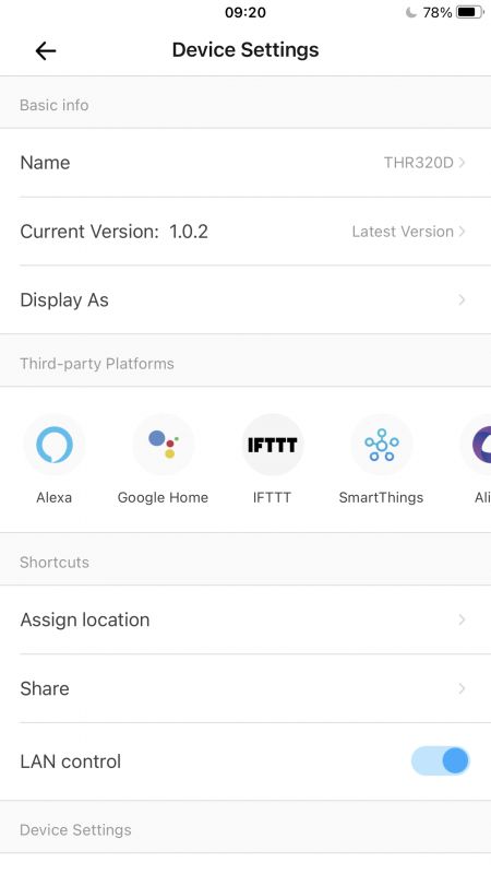[ESP32] Termostat z wyświetlaczem i WiFi - Sonoff THR320D - aplikacja eWeLink