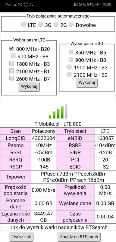 Niska prędkość Internetu LTE T-Mobile mimo anteny MIMO i modemu
