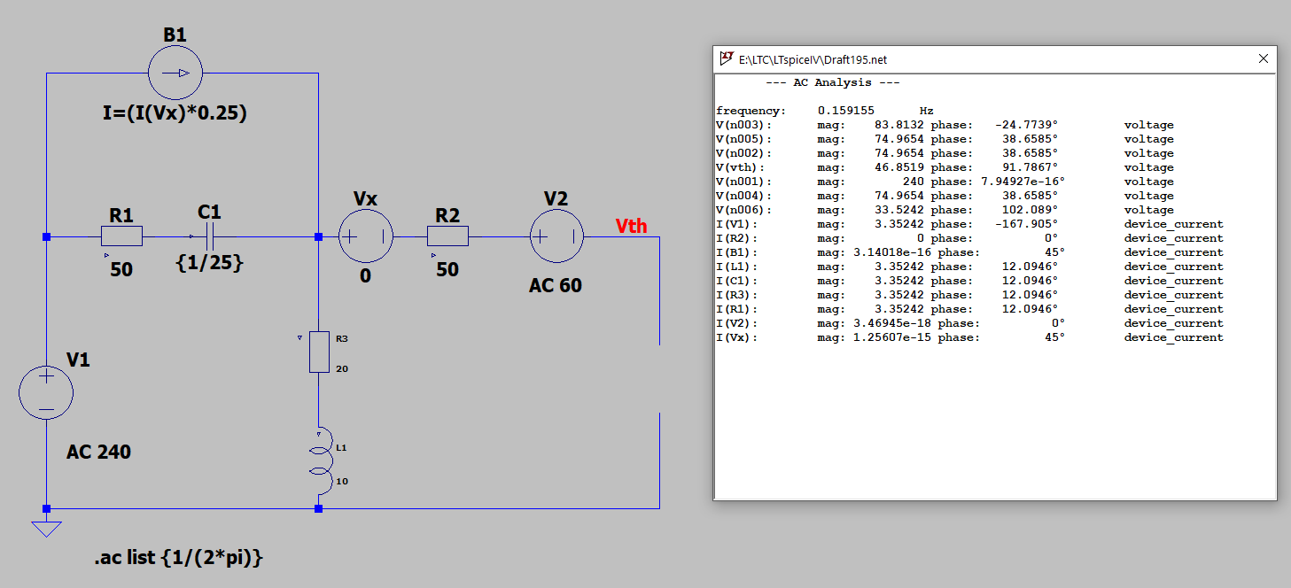 Thévenin AC Analysis - Electrical Engineering Stack Exchange