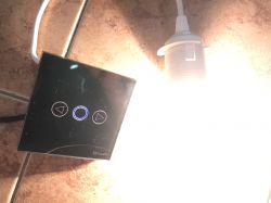 Smart light switch dimmer QTouch WiFi [Schematic, UART protocol].