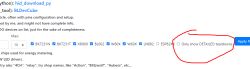Screenshot showing a list of platform selection options with the Only show DETAILED teardowns option highlighted.