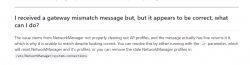 Excerpt from an article explaining the issue with incorrect network profiles in NetworkManager.