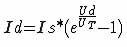 Calculating dynamic resistance using voltage and current values (U1, I1; U2, I2; U3, I3)