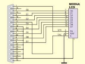 [pascal] Obsługa LCD alfanumerycznego przez port LPT