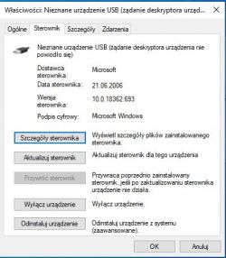 Toshiba - Nieznane urządzenie USB żądanie deskryptora urządzenia nie powiodło si Toshiba - Nieznane urządzenie USB żądanie deskryptora urządzenia nie powiodło si