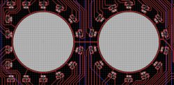 LED PCB Design for Nixie Clock PCB design with SMD LEDs arranged for a custom-designed nixie clock.