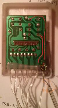 Płytka od lampek choinkowych - Gdzie przylutować kabel zasilania