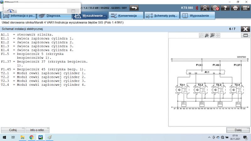 Opis pinów vw polo 9n 2003r. silnik BBY oraz fox 2006r. silnik BMD