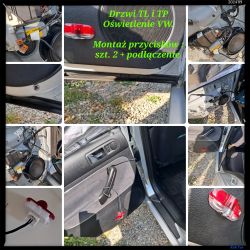 Montaż przycisków w drzwiach samochodu Volkswagen