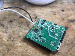 Sonoff Mini R2 PCB Sonoff Mini R2 circuit board with visible traces and components.