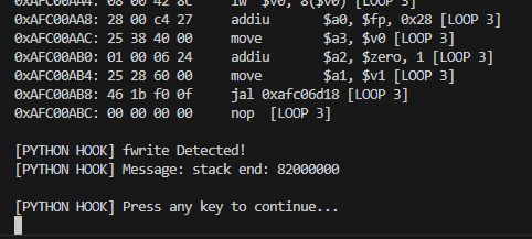 Running a simple MIPS emulator in Python for ALI M3801 firmware (Hello World)