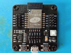 WT0132C5-S6 development board with microcontroller and GPIO headers
